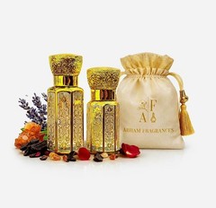 Attar Combo of Mukhallat Dahabi 12ml and Golden Dust 6ml, Traditional Perfume Oi