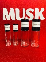 Traditional Body Oils, Musk, & Sandalwood, 10 ml. Roll on Bottles, Muslim Oils