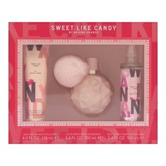 Sweet Like Candy by Ariana Grande Gift Set 3.4 oz EDP, Body Cream, Body Mist