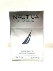 Nautica Classic 3.4oz Eau de Toilette Woody Chypre Cologne for Men box has dent