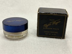 Vintage Avon Perfume Glace Solid Creme NIGHT MAGIC EVENING MUSK .6oz NOS