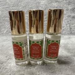 Set 3 Nemat VANILLA MUSK Fragrance Oil Roll-On Mini Glass Rollerball 0.17oz Each