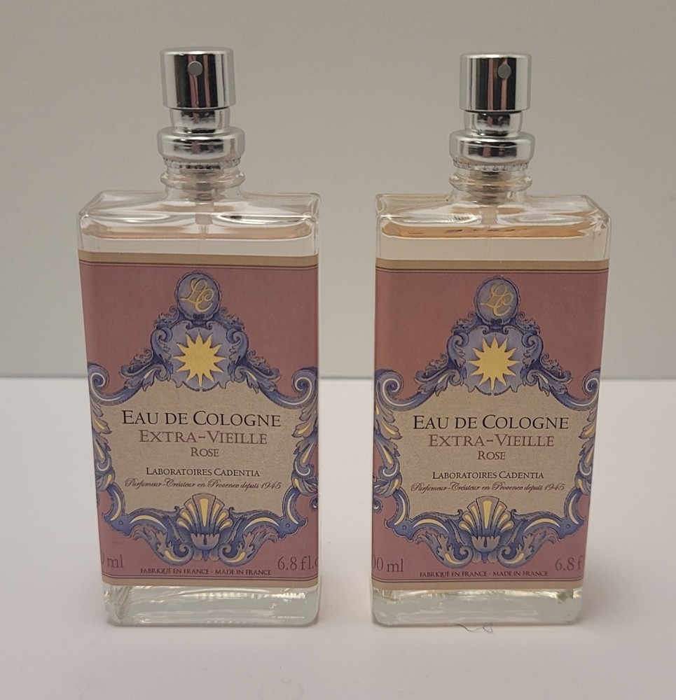 2 New Bottles Of Laboratoires Cadentia Eau De Cologne Extra-Vieille Rose France