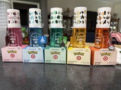 NatureWell Pokemon X Target Hair Body Fragrance Mist 5pc SET With Charms