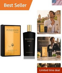 Long-Lasting Poseidon Gold Eau de Toilette for Men – 8 Hours of Sophistication