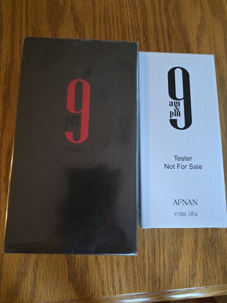 Lot Of 2 Afnan 9pm Mens Cologne (Rebel, Night Out Tester)
