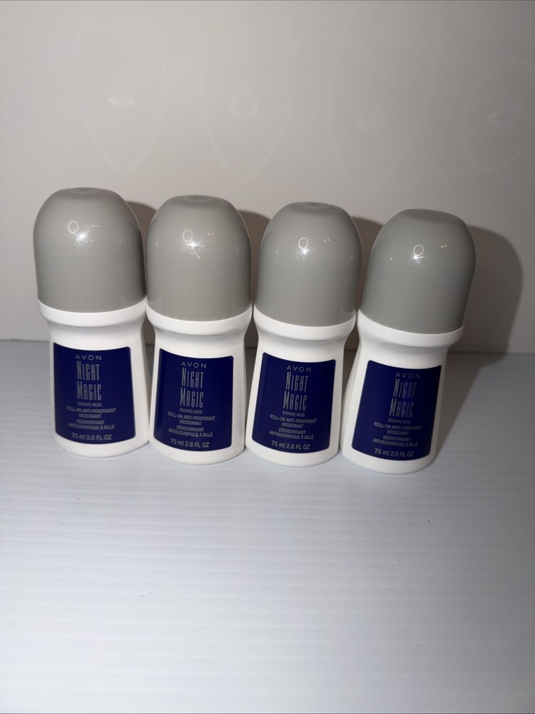 Avon Night Magic Evening Musk Roll On Anti-Perspirant, Set Of Four