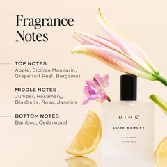 DIME Beauty Core Memory Perfume for Women, 1.7 Fl Oz (Pack of 1), Clear