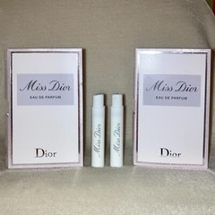 2x Dior Miss Dior Eau de Parfum EDP Sample Sprays .03oz, 1ml Each New in Cards