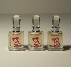 3 VIVA LA JUICY Juicy Couture PERFUME/PARFUM Miniatures .17oz/5mL each