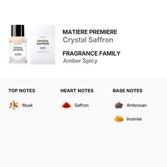 Matiere Premiere Unisex Crystal Saffron EDP 3.4 oz Fragrances 3770007317858