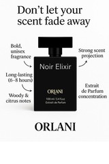 ORLANI Noir Elixir 3.4 Oz Extrait De Perfume (EDP) for Fl (Pack of 1)