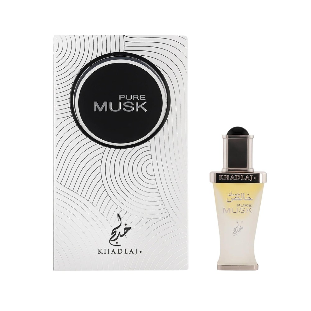 Khadlaj Pure Musk – Clean, Floral, – Concentrated 0.67 Fl Oz (Pack of 1)