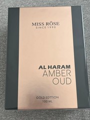 Miss Rose Al Haram Amber Oud Gold Edition Perfume for Unisex Long Lasting 100 ML