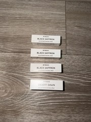 LOT OF 4 BYREDO BLACK SAFFRON, DESERT DAWN EAU DE PARFUM 2ML/0.07OZ