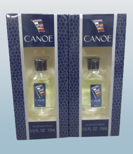 DANA CANOE FOR MEN EAU DE TOILETTE SPLASH 0.5 OZ BOXED SET OF 2