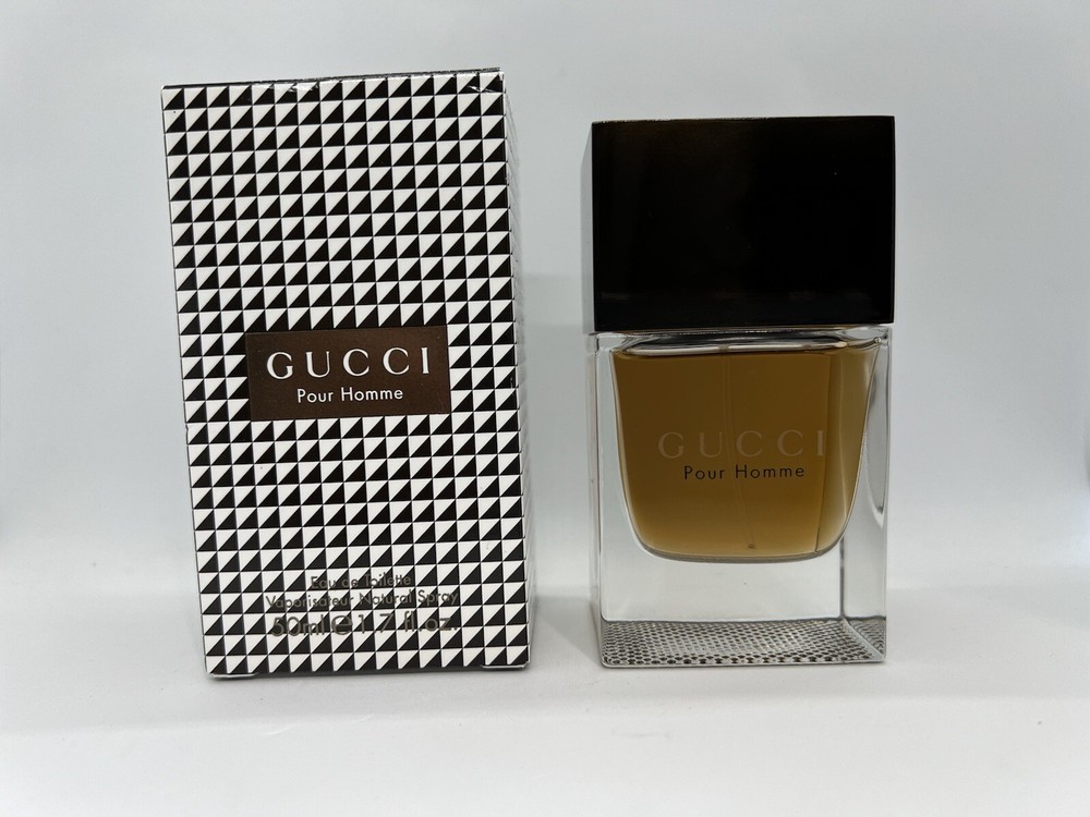 Gucci Pour Homme I Edt 1.7oz/50ml, Discontinued Rare Htf ( See Photos ).