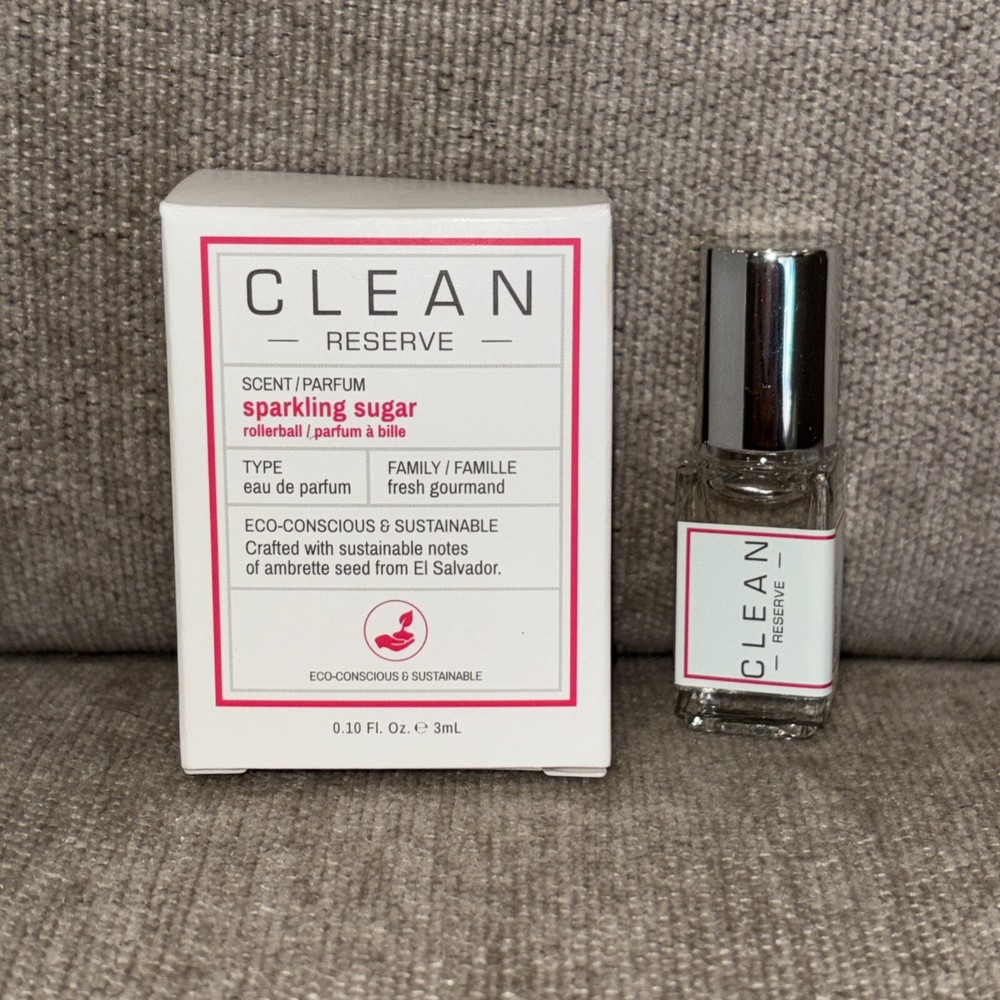 Clean Reserve Sparkling Sugar EDP Rollerball Travel Mini 3ml/0.1oz NIB