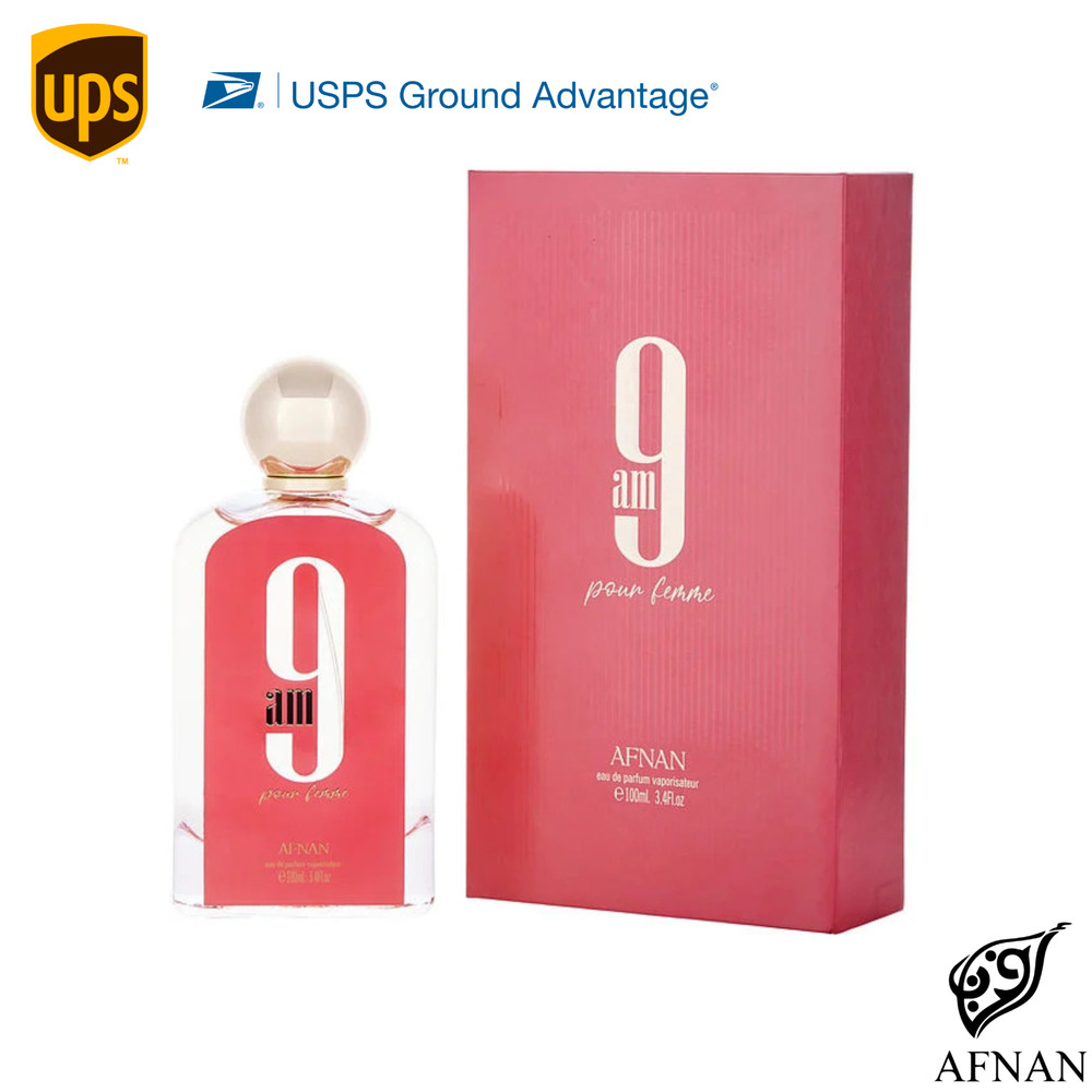 AFNAN 9 AM Pour FEMME EDP 3.4oz| 100ML For Women New IN Box