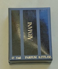 Vtg ARMANI Black Classic Women * splash PURE PARFUM 5 ml .17 oz OLD MINIATURE