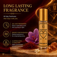 SCENTFARM Crimson Luxe Perfume Oil Long-Lasting Concentrated Roll-On Fragrance,