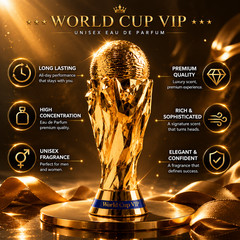 Zakat Parfums World Cup VIP Unisex Eau de Parfum 80 ml / 2.7 fl oz – Warm Woody