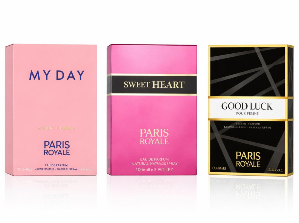 Paris Royale for Women Pack of 3 EDP Bundle- 3.4 FL. OZ each