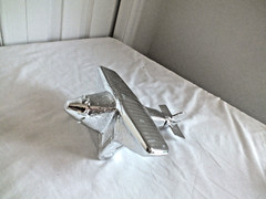 Avon SPIRIT of ST LOUIS silver airplane Windjammer AFTER SHAVE NOS vtg 1970’s