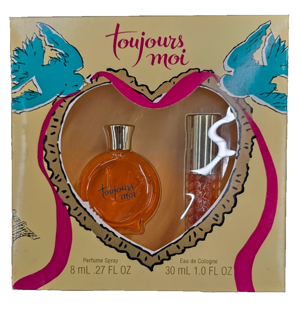 NEW Toujours Moi Perfume Spray .27 Fl Oz, Eau De Cologne 1.0 Fl Oz Gift Set