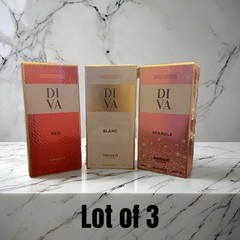 Set of 3 Eau de Parfum Sprays Diva Red, Sparkle & Blanc