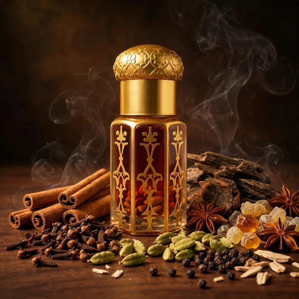 Shamama Attar Perfume Oil Traditional Oriental Spicy Herbal Ittar Long-Lasting