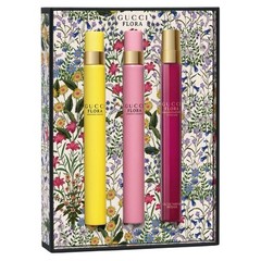 Gucci 3PC Flora Gorgeous Eau de Parfum Travel Spray Set~3x 0.33 oz/10 ml NIB