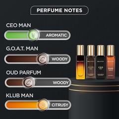 BELLA VITA MEN’S EAU DE PARFUM GIFT SET 4 X 20ML WOODY OUD FRAGRANCE
