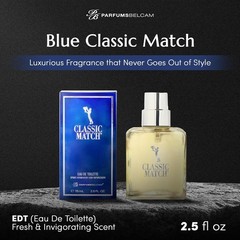 Mens Cologne 2.54oz EDT Spray Blue Classic Fresh Citrus Melon Patchouli Musk