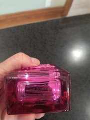 Viva La Juicy Noir Pink Perfume Bottle Acrylic Diamond Top EMPTY Bottle