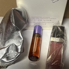 M by Mariah Carey LIP GLOSS, ROLLER PERFUME AND MAKEUP BAG SET, HAPPY HOLIDAYS