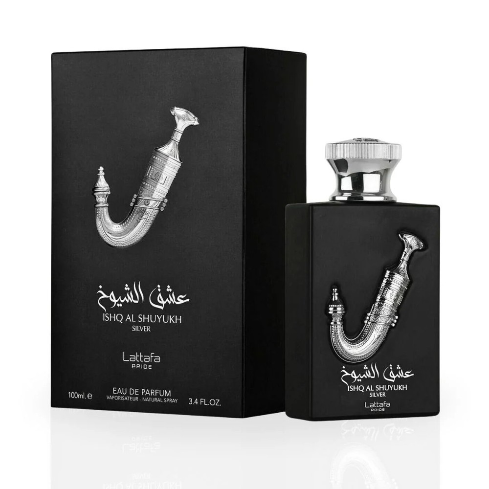 Ishq Al Shuyukh Silver Lattafa Pride for Unisex Eau de Parfum Spray,3.4 Ounce