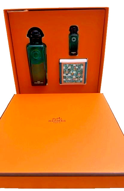 Hermes Eau d’Orange Verte 3 pc Gift Set Eau de Cologne 3.3 oz, 0.25 oz & Soap