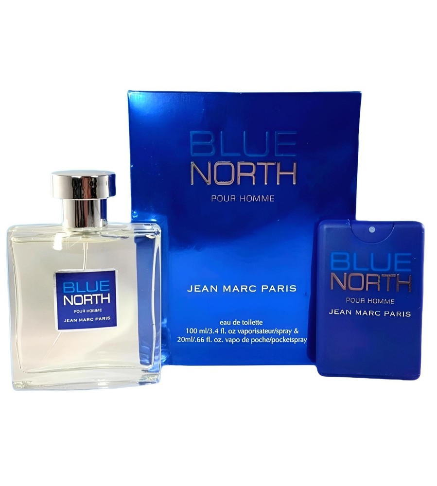 Blue north Jean Marco Paris Eau de Combo pack/3.4oz Spray/.66oz Pocketspray NIB