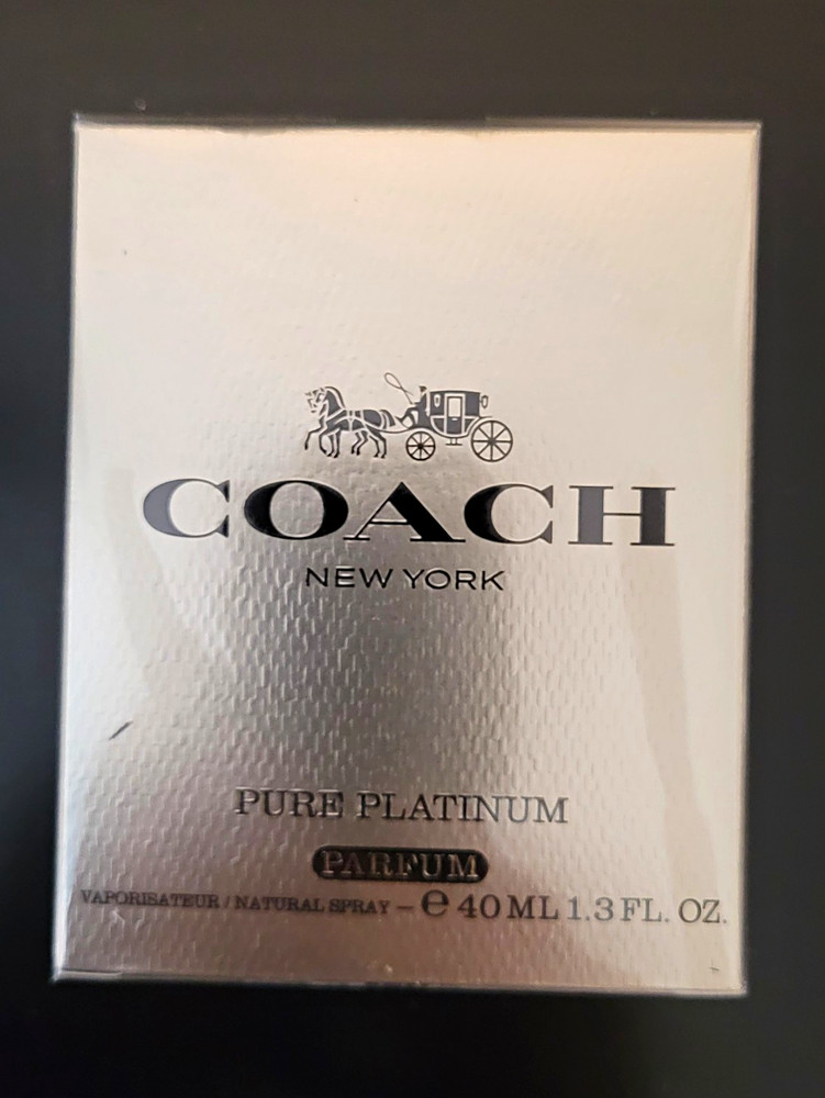 Coach Pure Platinum Parfum Natural Spray 1.3 fl oz Bergamot Lemon Vanilla