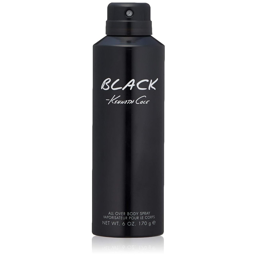 Kenneth Cole Black All Over Body Spray for Men, Aromatic Woody Fragrance, Not…