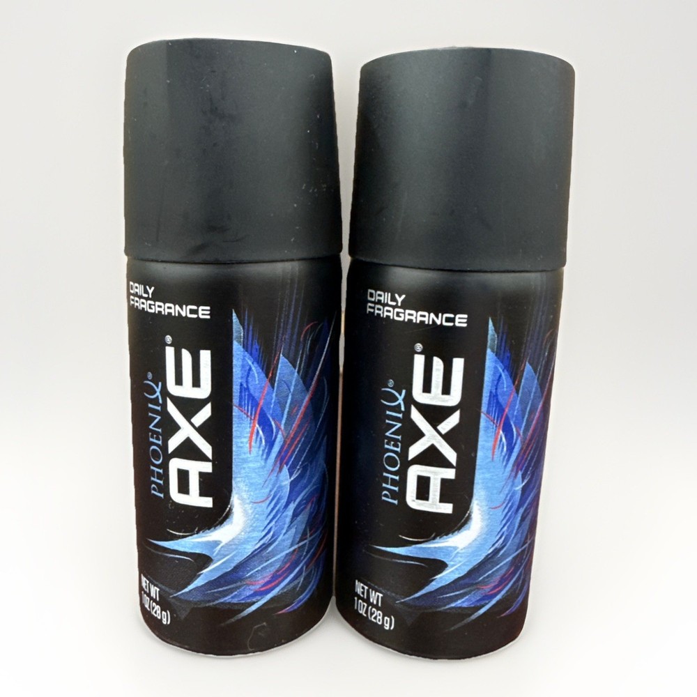 2X Axe Phoenix Deodorant Can Sprays 1oz Each USA Made Rare ORIGINAL Formula