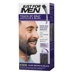 Touch of Gray Mustache and Beard Color, Light-Medium Brown B-45/55 & Light-Med