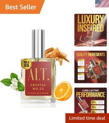 Long Lasting Crystal No. 23 Perfume for Men & Women – Extrait, 12 Hour Aroma