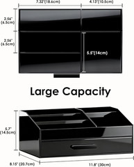 Men’s Cologne Organizer with Drawer – Acrylic Perfume & Skincare Holder