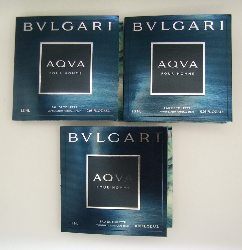 Bvlgari AQVA pour Homme EDT 3 x 1.5 ml Spray Samples