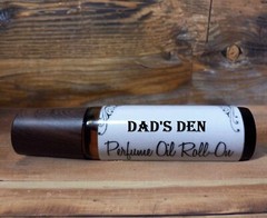 Dads Den scented roll on oil 10ml, blend of Tobacco, spice, florals