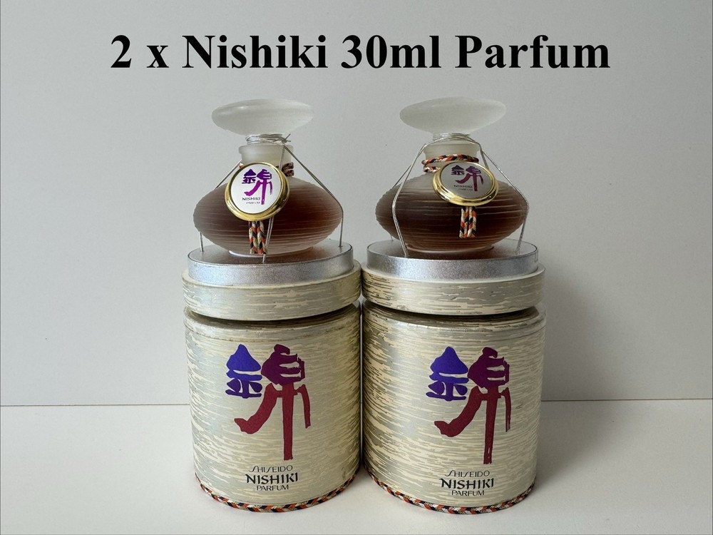 Nishiki Shiseido Parfum 2 x 30ml Bottle Sealed Vintage Rare Boxed