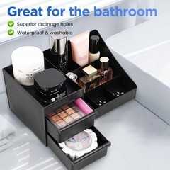 Mens Acrylic Perfume Organizer Tower Bathroom Counter Makeup Storage