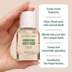 The Body Shop White Musk Eau De Toilette – Fresh, 2 Fl Oz (Pack of 1), white